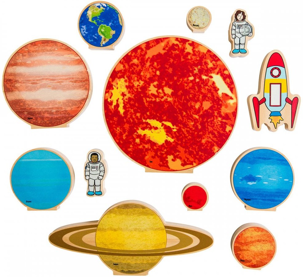 Eco-Friendly Solar System Exploration Playset-Eco Friendly,Educational Advantage,Freckled Frog,Outer Space,Primary Games & Toys,S.T.E.M,Stock,Wooden Toys-Learning SPACE