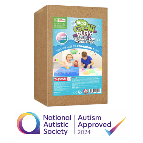 Eco Gelli Play Education Pack 1.2KG-Calming & Anxiety,Classroom Packs,Eco Friendly,Sensory Seeking,Water & Sand Toys,Zimpli Kids-Mixed White, Green, Blue, Pink-6318-Learning SPACE