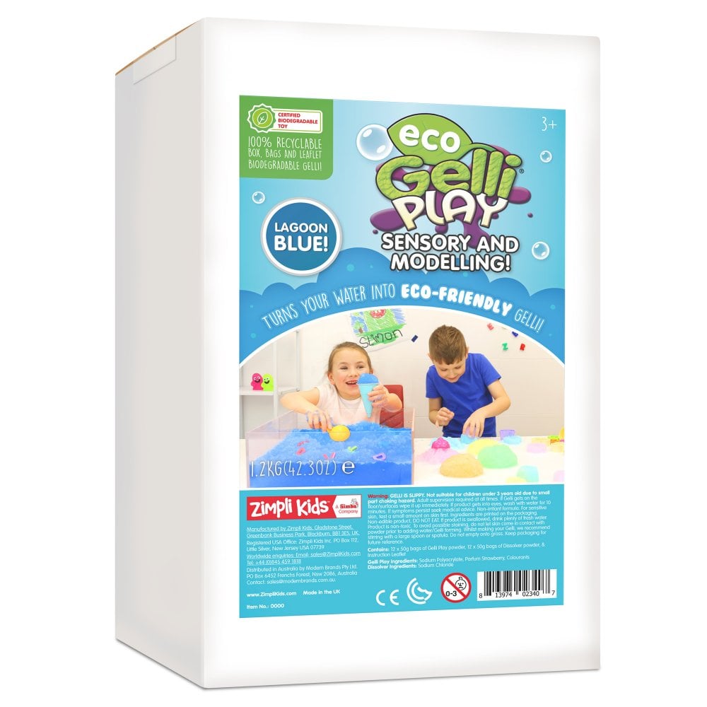 Eco Gelli Play Education Pack 1.2KG-Baby Bath. Water & Sand Toys, Classroom Packs, Eco Friendly, Sensory Seeking, Zimpli Kids-Blue-Learning SPACE