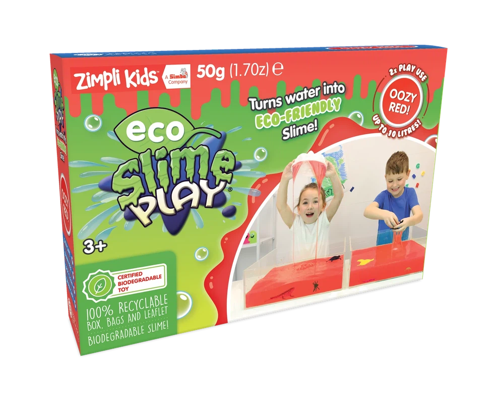 Eco Slime Play - 50G-Eco Friendly,Matrix Group,Messy Play,Slime,Stocking Stuffers,Water & Sand Toys,Zimpli Kids-Red-6274R-Learning SPACE