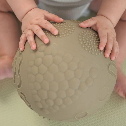 Edushape Textured Tumbles – Boho-Chic Sensory Ball in Olive-Baby & Toddler Gifts,Baby Sensory Toys,Baby Toys,Edushape Toys,Fine Motor Skills,Gifts For 6-12 Months Old,Sensory Balls,Tactile Toys & Books-Learning SPACE