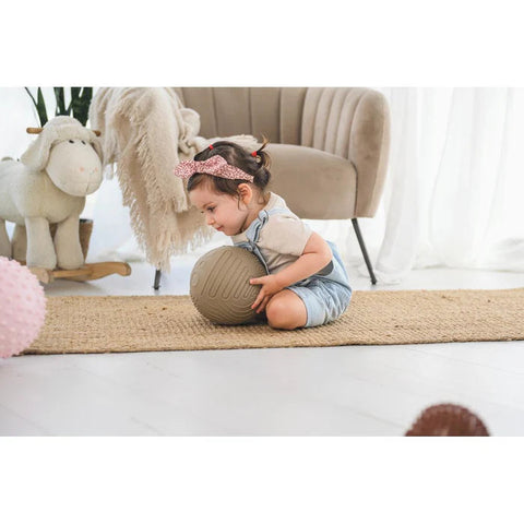 Edushape Textured Tumbles – Boho-Chic Sensory Ball in Olive-Baby & Toddler Gifts,Baby Sensory Toys,Baby Toys,Edushape Toys,Fine Motor Skills,Gifts For 6-12 Months Old,Sensory Balls,Tactile Toys & Books-Learning SPACE