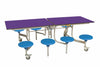 Eight Seat Rectangular Mobile Folding Table - Suitable for age group 7 – 11 years-Dining Furniture,Dining Tables,Folding Table,Furniture,Mobile Tables-Purple-Blue-9SRL80827-PU-BL-Learning SPACE