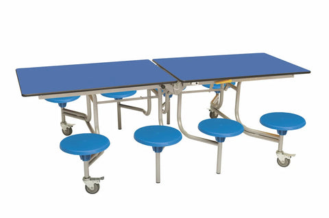 Eight Seat Rectangular Mobile Folding Table - Suitable for age group 7 – 11 years-Dining Furniture,Dining Tables,Folding Table,Furniture,Mobile Tables-Royal-Blue-9SRL80827-R-BL-Learning SPACE