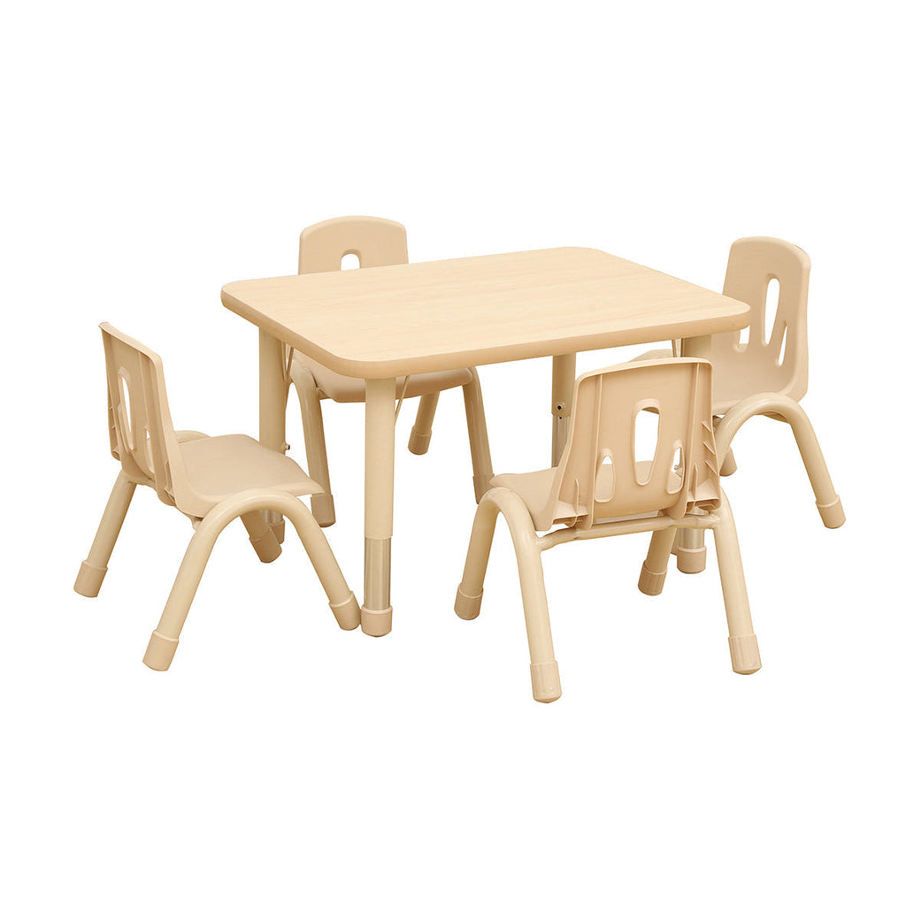 Elegant Height Adjustable Rectangular Table (4 or 6 Seats)-Classroom Table,Elegant,Furniture,Height Adjustable,Plastic,Profile Education,Rectangular,Table,Wellbeing Furniture-4 - Seater-KB4-EAX8060-30-Learning SPACE