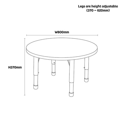 Elegant Height Adjustable Round Table-Classroom Table,Elegant,Furniture,Height Adjustable,Plastic,Profile Education,Round,Table,Wellbeing Furniture-Learning SPACE