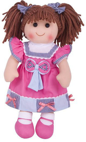 Emma Rag Doll Large 38cm - Soft and Cuddly Toy-Baby Soft Toys,Bigjigs Toys,Dolls & Doll Houses,Games & Toys,Gifts For 1 Year Olds,Gifts For 2-3 Years Old,Imaginative Play,Nurture Room,Puppets & Theatres & Story Sets,SCOTEXCEL,Stock-Learning SPACE