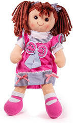 Emma Rag Doll Large 38cm - Soft and Cuddly Toy-Baby Soft Toys, Bigjigs Toys, Dolls & Doll Houses, Gifts For 1 Year Olds, Gifts For 2-3 Years Old, Imaginative Play, Puppets & Theatres & Story Sets, Stock-Learning SPACE