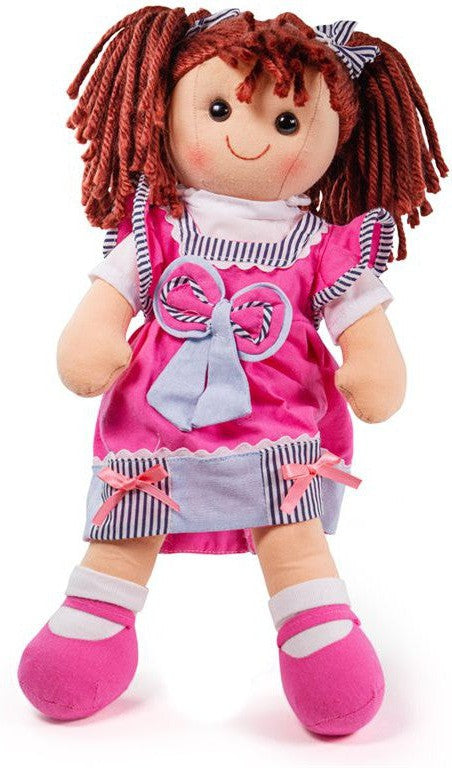 Emma Rag Doll Large 38cm - Soft and Cuddly Toy-Baby Soft Toys,Bigjigs Toys,Dolls & Doll Houses,Games & Toys,Gifts For 1 Year Olds,Gifts For 2-3 Years Old,Imaginative Play,Nurture Room,Puppets & Theatres & Story Sets,SCOTEXCEL,Stock-Learning SPACE
