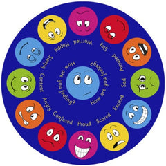 Emotions™ Interactive Circular 2m Carpet-Additional Need,Calmer Classrooms,Calming & Anxiety,Classroom Displays,Classroom Resources,Educational Classroom Materials,Emotions & Self Esteem,Helps With,Kit For Kids,Mats & Rugs,Multi-Colour,Placement Carpets,Round,Rugs,Social Emotional Learning,Social Stories & Games & Social Skills,Wellbeing Furniture-Learning SPACE