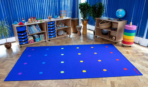Essentials Rainbow Spots Indoor/Outdoor 3x2m Carpet-Kit For Kids,Mats & Rugs,Neutral Colour,Placement Carpets,Rectangular,Rugs,Wellbeing Furniture-Learning SPACE