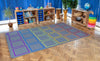Essentials Rainbow Squares Indoor/Outdoor 3x2m Carpet-Calmer Classrooms,Classroom Displays,Classroom Resources,Educational Classroom Materials,Kit For Kids,Mats & Rugs,Natural,Neutral Colour,Placement Carpets,Rectangular,Rugs,Wellbeing Furniture-Learning SPACE