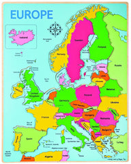 Europe Inset Puzzle-13-99 Piece Jigsaw,Bigjigs Toys,Learning Activity Kits,Stock,Wooden Toys,World & Nature-Learning SPACE