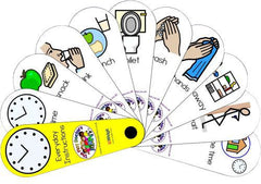 Everyday Instructions Fans-Calmer Classrooms, communication, Communication Games & Aids, Fans & Visual Prompts, Helps With, Life Skills, Neuro Diversity, Planning And Daily Structure, Play Doctors, Primary Literacy, PSHE, Schedules & Routines, Social Stories & Games & Social Skills, Stock, Toilet Training-Learning SPACE