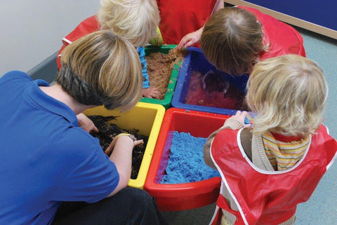 Exploration Circle Sand & Water Trays Multi-coloured set of 4-Messy Play,Outdoor Sand & Water Play,Playground Equipment,S.T.E.M,Sand,Sand & Water Trays,Science Activities,Sensory Garden,Stock,Storage,TickiT,Trays,Water & Sand Toys,Wellbeing Furniture-Learning SPACE
