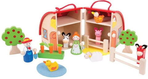 Farm Mini Playset-Bigjigs Toys,Early years Games & Toys,Early Years Travel Toys,Farms & Construction,Games & Toys,Gifts For 3-5 Years Old,Imaginative Play,Primary Travel Games & Toys,Seasons,Small World,Spring,Stock-Learning SPACE
