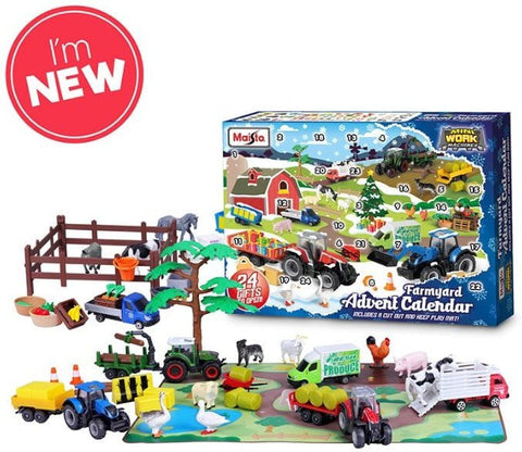 Farm Themed Advent Calendar - 24 Toys-Christmas,Christmas 2024,Farms & Construction,Gifts For 3-5 Years Old,Imaginative Play,SCOTEXCEL,Seasons,Tobar Toys-Learning SPACE