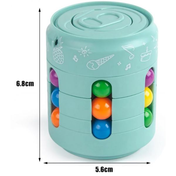 Fidget Can Spinner Cube-ADD/ADHD,Dexterity,Fidget,Fidget Spinner,Fine Motor Skills,Neuro Diversity,Stocking Stuffers,Stress Relief-Learning SPACE