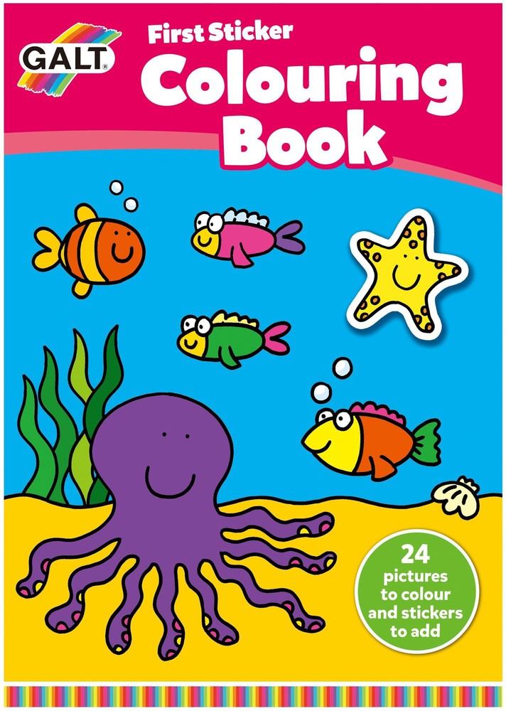 First Sticker Colouring Book-Arts & Crafts,Baby Arts & Crafts,Back To School,Drawing & Easels,Early Arts & Crafts,Early Years Books & Posters,Galt,Gifts For 3-5 Years Old,Nurture Room,Primary Literacy,Primary Travel Games & Toys,Stationery,Stock-Learning SPACE