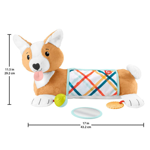 Fisher-Price Corgi Tummy Time Puppy Wedge-Baby Cause & Effect Toys,Baby Sensory Toys,Baby Toys,Comfort Toys,Discontinued,Fisher Price,Games & Toys,Gifts for 0-3 Months,Gifts For 1 Year Olds,Gifts For 3-6 Months,Gifts For 6-12 Months Old,Plush,Tummy Time-Learning SPACE