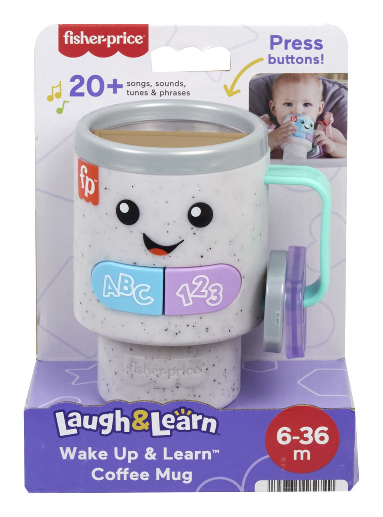 Fisher Price Wake Up and Learn Coffee Mug-Baby & Toddler Gifts,Baby Sensory Toys-Learning SPACE