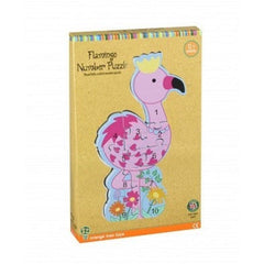 Flamingo Number Puzzle-Baby Maths,Baby Wooden Toys,Counting Numbers & Colour,Maths,Sound. Peg & Inset Puzzles,Wooden Toys-Learning SPACE