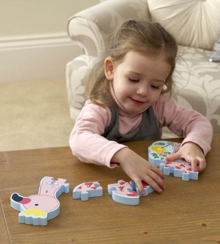 Flamingo Number Puzzle-Baby Maths,Baby Wooden Toys,Counting Numbers & Colour,Maths,Sound. Peg & Inset Puzzles,Wooden Toys-Learning SPACE