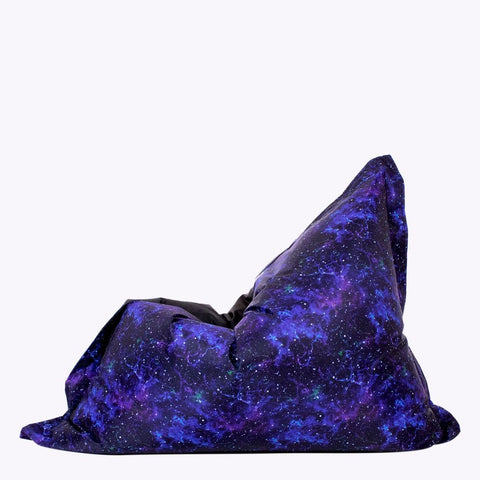 Floor Cushion Galaxy Print UV Reactive Children's Bean Bag-AllSensory, Bean Bags, Bean Bags & Cushions, Eden Learning Spaces, Nurture Room, Star & Galaxy Theme Sensory Room, Stock, Teenage & Adult Sensory Gifts, UV Reactive, Wellbeing Furniture-Learning SPACE