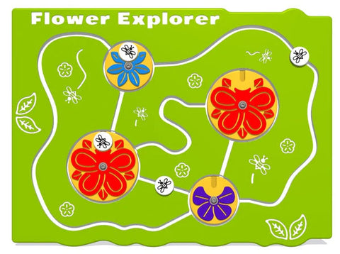 Flower Explorer Play Panel-Dropship,Forest School & Outdoor Garden Equipment,Playground,Playground Equipment,Playground Wall Art & Signs-Learning SPACE