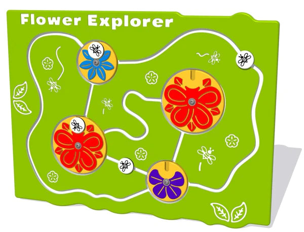 Flower Explorer Play Panel-Dropship,Forest School & Outdoor Garden Equipment,Playground,Playground Equipment,Playground Wall Art & Signs-Learning SPACE