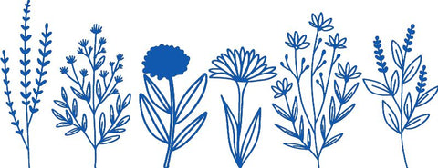 Flower Wall Decal-Dropship,Nature Sensory Room,Sticker,Wall & Ceiling Stickers,Wall Decor-Blue-52x20 cm-A19330-BlueXS-Learning SPACE