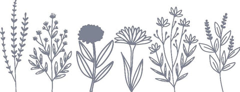 Flower Wall Decal-Dropship,Nature Sensory Room,Sticker,Wall & Ceiling Stickers,Wall Decor-Grey-52x20 cm-A19330-GreyXS-Learning SPACE