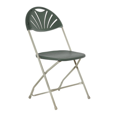 Folding Fanback Chair - Metal Frame Polypropelene Seat-Classroom Chairs,Folding Chair-Not Upholstered-Charcoal-MFCP-C-Learning SPACE