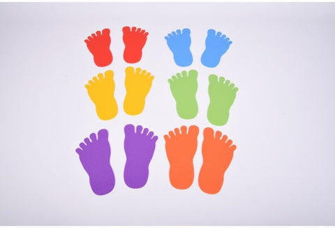 Foot Marks Set Of 6 Pairs-Active Games,Additional Need,Balancing Equipment,EDX,Gross Motor and Balance Skills,Stepping Stones,Stock-Learning SPACE