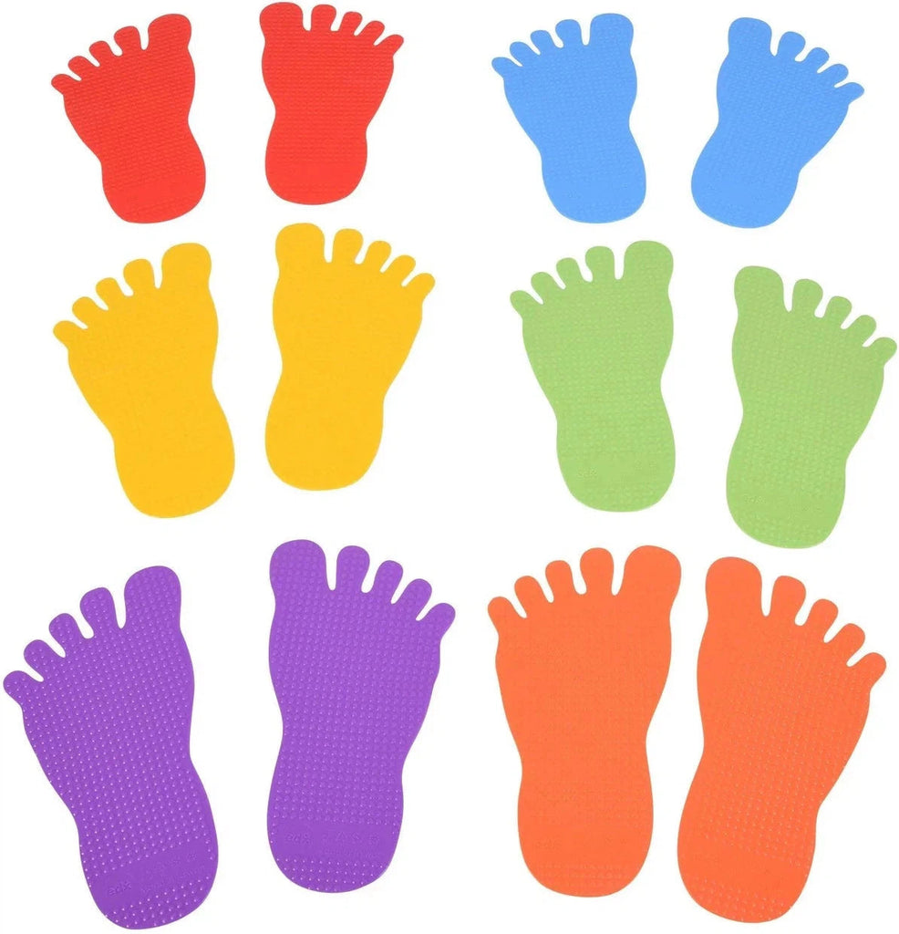 Foot Marks Set Of 6 Pairs-Active Games,Additional Need,Balancing Equipment,EDX,Gross Motor and Balance Skills,Stepping Stones,Stock-Learning SPACE