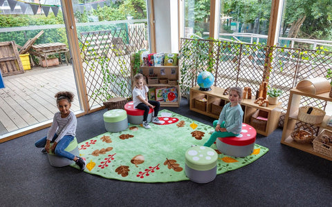 Forest Friends™ Corner Placement 2x2m Carpet-Corner & Semi-Circle,Dropship,Forest School & Outdoor Garden Equipment,Kit For Kids,Mats & Rugs,Natural,Nature Sensory Room,Neutral Colour,Placement Carpets,Rugs,Wellbeing Furniture,World & Nature-Learning SPACE