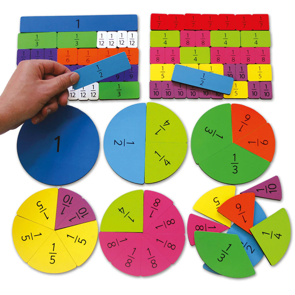 Fraction Magnets-Early Years Maths,Fractions Decimals & Percentages,Magnetic,Maths,Maths Toys,Primary Maths,SmartKids-Learning SPACE