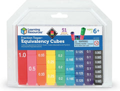 Fraction Tower Cubes Equivalency Set-Fractions Decimals & Percentages, Learning Activity Kits, Learning Resources, Maths, Primary Maths, Stock-Learning SPACE