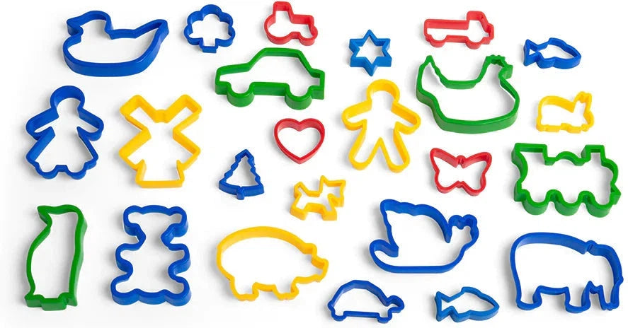 Fun Cutters - Jar of 24 Pastry Cutters-Baby Arts & Crafts,Bigjigs Toys,Early Arts & Crafts,Imaginative Play,Kitchens & Shops & School,Maths,Play Kitchen Accessories,Primary Maths,SCOTEXCEL,Shape & Space & Measure,Stock-Learning SPACE