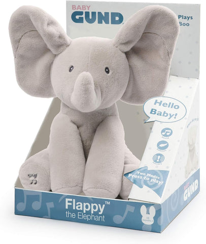 GUND Flappy the Interactive Elephant-AllSensory,Baby Sensory Toys,Baby Soft Toys,Calming & Anxiety,Calming and Relaxation,Comfort Toys,Games & Toys,Gifts For 1 Year Olds,Helps With,Plush,Sensory Seeking,Sound Equipment-Learning SPACE