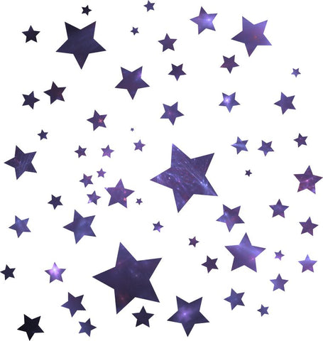 Galaxy Stars in space Wall Stickers (Pack of 56)-Decorative Stickers-Dropship,Outer Space,Star & Galaxy Theme Sensory Room,Sticker,Wall & Ceiling Stickers,Wall Decor-Learning SPACE