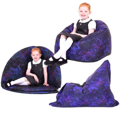 Galaxy Themed Seating Bundle-Sofas-Bean Bags,Bean Bags & Cushions,Calming and Relaxation,Eden Learning Spaces,Helps With,Nurture Room,Star & Galaxy Theme Sensory Room,UV Reactive,Wellbeing Furniture-Learning SPACE