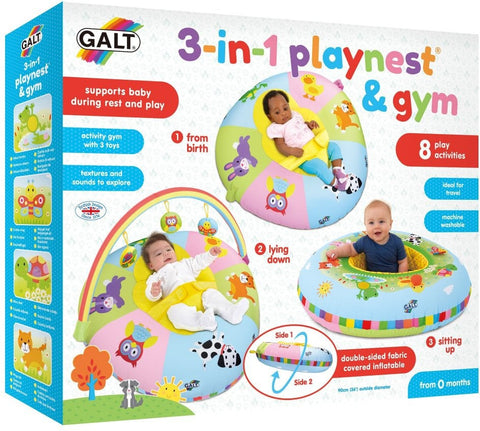 Galt 3 In 1 Playnest and Gym - Interactive Play Centre for Babies-AllSensory,Baby Sensory Toys,Calming & Anxiety,Down Syndrome,Galt,Gifts for 0-3 Months,Gifts For 3-6 Months,Physical Needs,Playmats & Baby Gyms,Sensory Seeking,Stock,Tactile Toys & Books-Learning SPACE