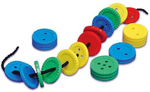 Galt Toys Fun Buttons – Colourful Threading & Stacking Activity Set-Additional Need,Counting Numbers & Colour,Dyspraxia,Early Years Maths,Fine Motor Skills,Galt,Maths,Memory Pattern & Sequencing,Primary Maths,Stacking Toys & Sorting Toys,Stock,Threading-Learning SPACE