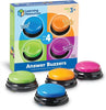 Game Show Answer Buzzer - Set of 4-Calmer Classrooms,Calming & Anxiety,Cerebral Palsy,communication,Early Years Musical Toys,Helps With,Learning Resources,Music,Neuro Diversity,Physical Needs,Primary Literacy,Sound,Speaking & Listening,Stock,Talking Buttons & Buzzers-Learning SPACE