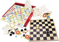 Wooden Games Compendium: Snakes & Ladders, Draughts & More-Bigjigs Toys, Early Years Travel Toys, Primary Games & Toys, Primary Travel Games & Toys, Stock, Table Top & Family Games, Teen Games-Learning SPACE