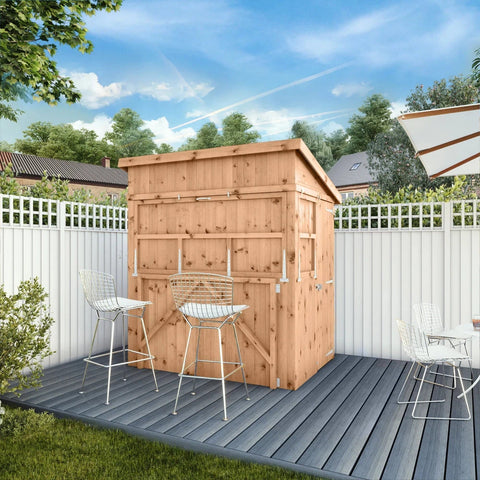 Garden Bar 6 x 4 With Shutters-Dropship,Forest School & Outdoor Garden Equipment,Mercia Garden Products-Learning SPACE