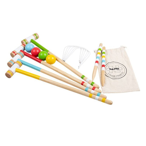 Garden Children's Croquet-Additional Need,Bigjigs Toys,Calmer Classrooms,Exercise,Featured,Garden Game,Gross Motor and Balance Skills,Helps With,Outdoor Toys & Games,Strength & Co-Ordination,Wooden Toys-Learning SPACE