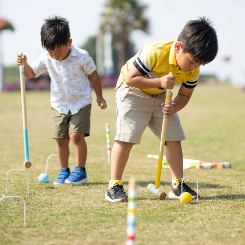 Garden Children's Croquet-Additional Need,Bigjigs Toys,Calmer Classrooms,Exercise,Featured,Garden Game,Gross Motor and Balance Skills,Helps With,Outdoor Toys & Games,Strength & Co-Ordination,Wooden Toys-Learning SPACE