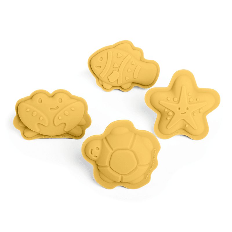 Garden Honey Yellow Character Sand Moulds-Baby Bath. Water & Sand Toys, Bigjigs Toys, Eco Friendly, Forest School & Outdoor Garden Equipment, Messy Play, Outdoor Sand & Water Play, Outdoor Sand Pits, Sand, Sand & Water, Seasons, Sensory Garden, Spring, Summer, Toy Garden Tools, Water & Sand Toys-Learning SPACE